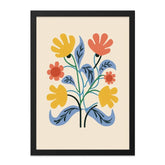 Floral Wall Art, Abstract Flower Print, Botanical Art Print, Colorful Flower Artwork, Trendy Wall Decor, Floral Art for Home, Unique Wall - Tawshia